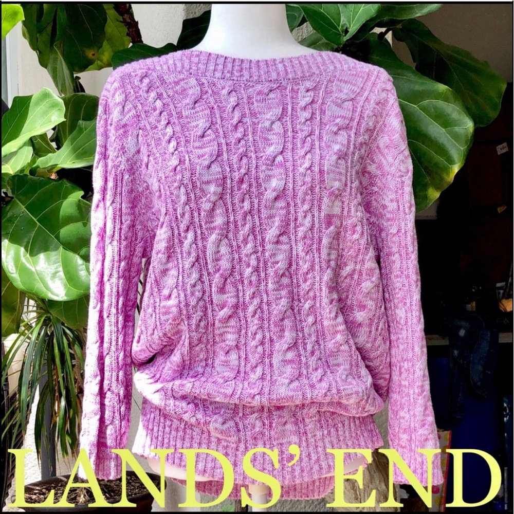 LANDS’ END cable knit sweater